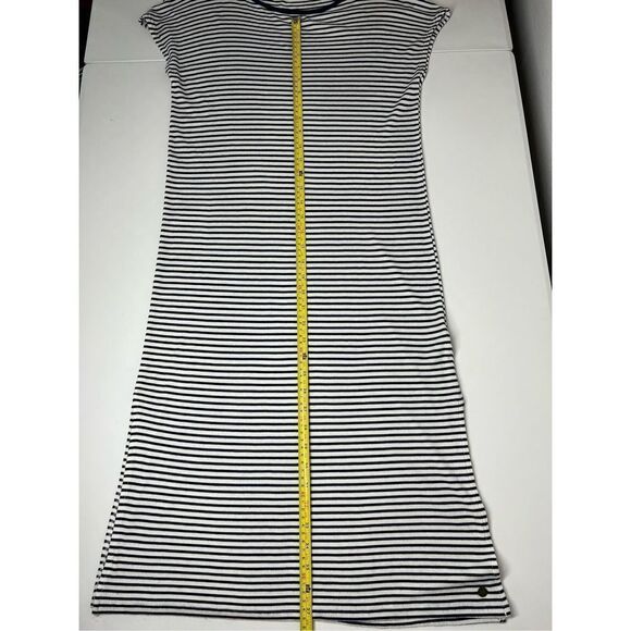 ROXY Black T-shirt Striped Maxi Dress Size 4 - Picture 10 of 14